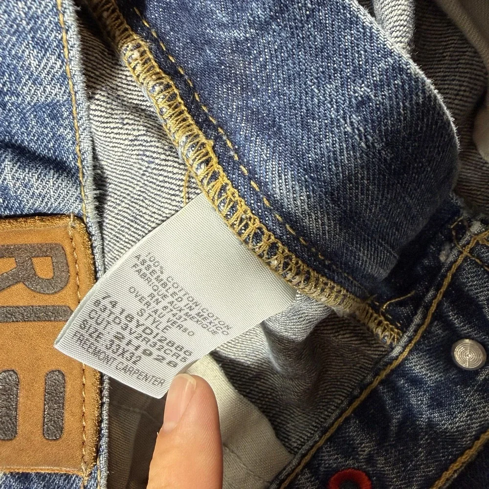 Vintage Y2K Polo Jeans Co Ralph Lauren Carpenter Jeans Mens 33X32 Blue Denim
